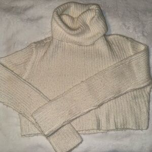 Divided Cream Turtleneck Sweater